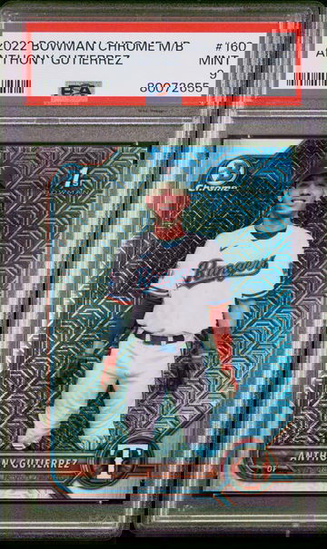2022 Bowman Mega Box Chrome Anthony Gutierrez #160 PSA 9