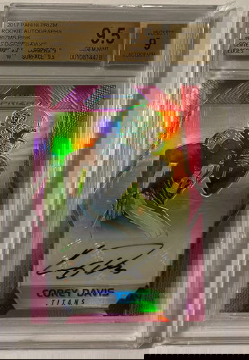 2017 Panini Prizm Rookie Autographs Prizms Pink Corey Davis #RACD BGS 9.5/9