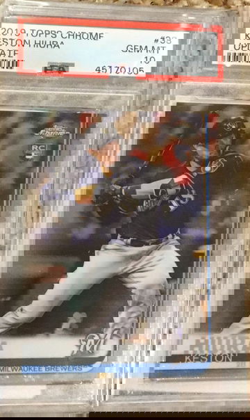 2019 Topps Chrome Update Keston Hiura #38 - PSA 10 GEM MINT