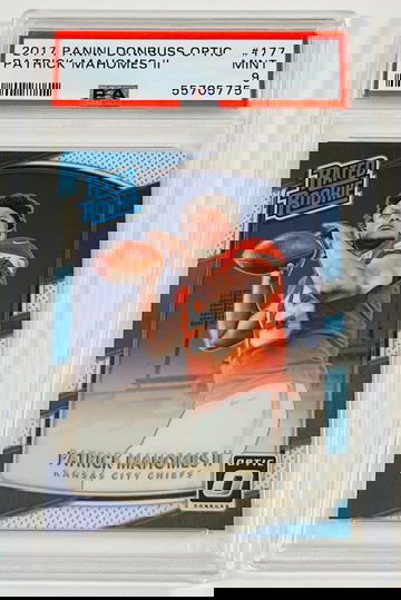 Patrick Mahomes 2017 Donruss Optic PSA 9