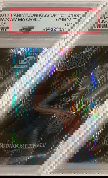 2017 Panini Donruss Optic Donovan Mitchell Shock PSA 10 Gem-Mint