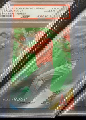 2017 Bowman Platinum Mike Trout Green /99