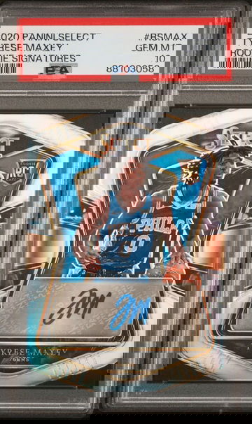 2020 Panini Select Tyrese Maxey Auto /249 Rookie RC PSA 10 Gem Mint