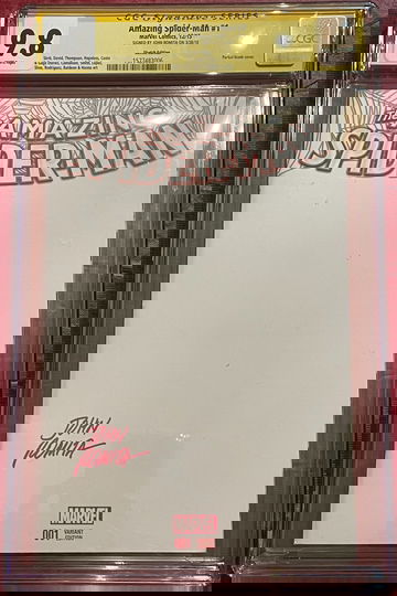 AMAZING SPIDER-MAN #1 CGC 9.8 SS JOHN ROMITA PARTIAL BLANK COVER