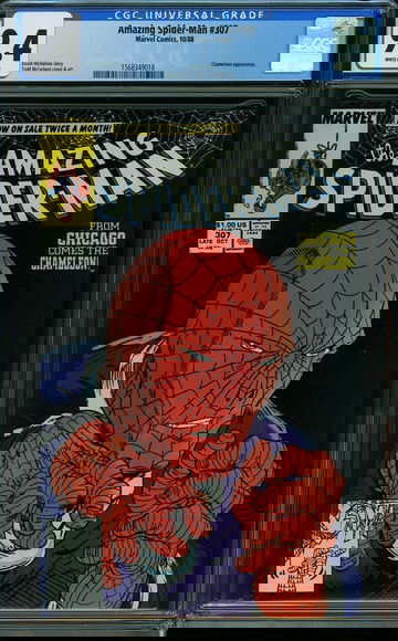 AMAZING SPIDER-MAN #307, CGC 9.4 NM