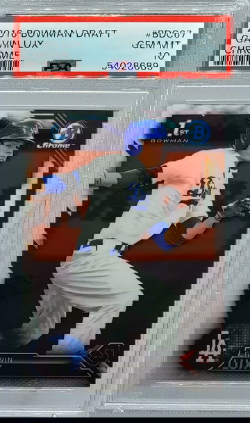 2016 BOWMAN DRAFT #BDC67 GAVIN LUX CHROME PSA 10