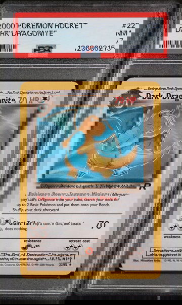 2000 Pokemon Team Rocket Dark Dragonite #22 PSA 7