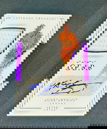 2016 Kobe Bryant Panini National Treasures Game Gear Patch Jersey Auto /25 Autograph #3 SP