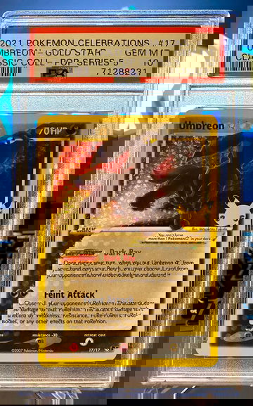 2021 Pokemon Celebrations UMBREON Gold Star HOLO Classic Collection #17 PSA 10 Gem Mint