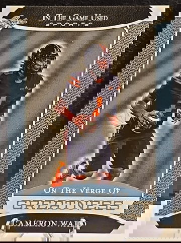 2024 Leaf  In The Game Used  Cameron Ward  On The Verge Of Greatness  #VG-7  Titans