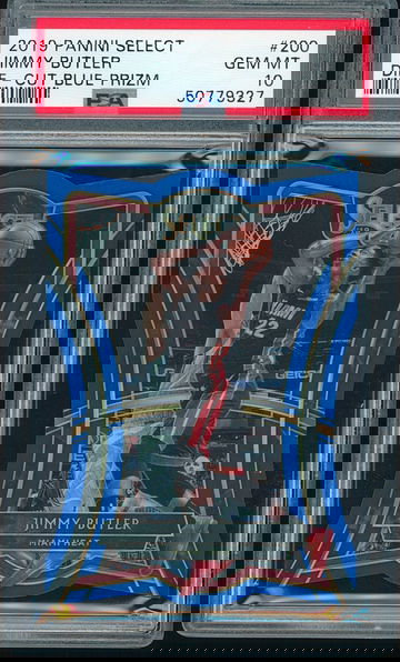 JIMMY BUTLER SELECT DIE CUT BLUE PRIZM /249 PSA 10