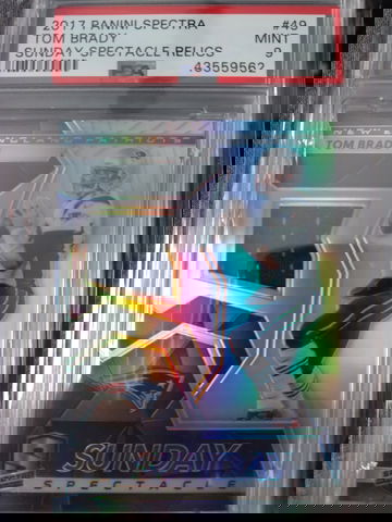 Tom Brady 2017 Panini Spectra Sunday Spectacle Relic /50 PSA 9