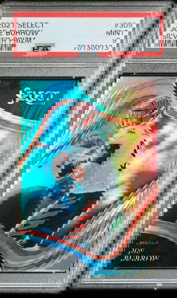 Joe Burrow 2021 Panini Select Field Level Silver Prizm PSA 9 Mint SP Bengals