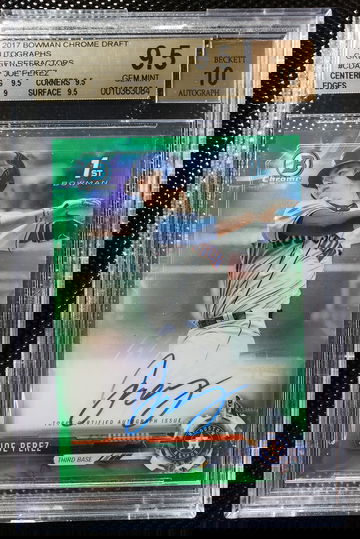 2017 Bowman Joe Perez Green Refractor #/99 Auto BGS 9.5/10