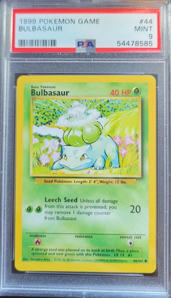 1999 pokemon bulbasaur psa 9 BRAND NEW SLAB