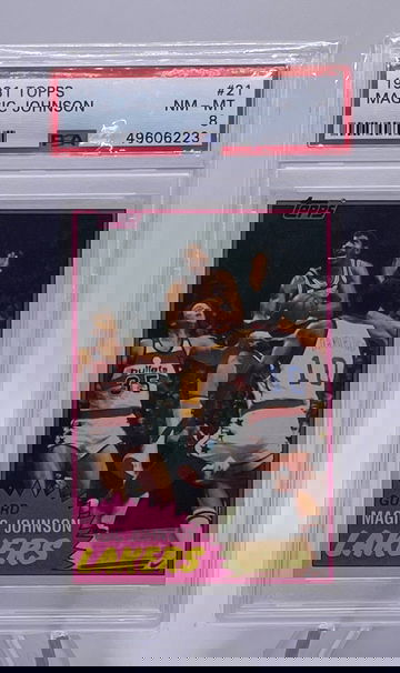 1981 Topps Magic Johnson RC Rookie PSA 8