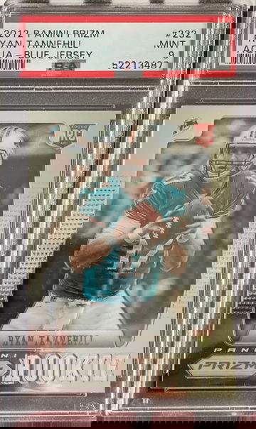 2012 Panini Prizm Ryan Tannehill #232 Aqua Blue Jersey PSA 9 
