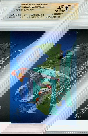 2023 24 PANINI ONE   ONE DOWNTOWN VARIATIONS LUKA DONCIC #3 BGS 9.5