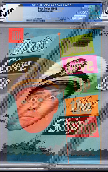 DON’T GIVE UP THE SHIP aka DELL #1049 CGC 6.0 JERRY LEWIS MOVIE ADAP PHOTO COVER 1959