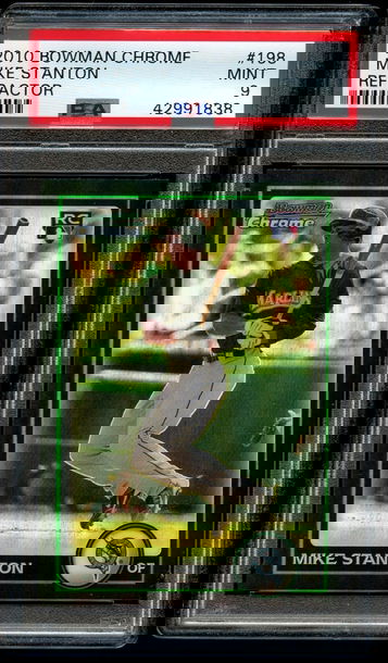 2010 Bowman Chrome Mike Stanton Refractor PSA 9 Gem Mint