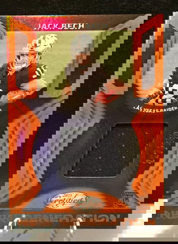 2025 Certified   Jack Bech RC  New Generation Patch  Orange Mirror  /249  Raiders