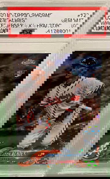 2018 Topps Chrome Ozzie Albies XFractor PSA 10