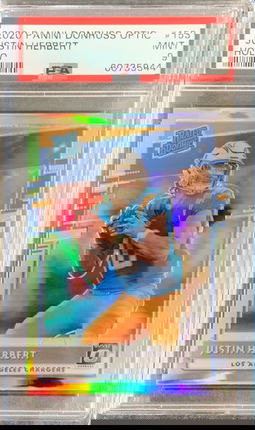 2020 Donruss Optic Justin Herbert Holo PSA 9