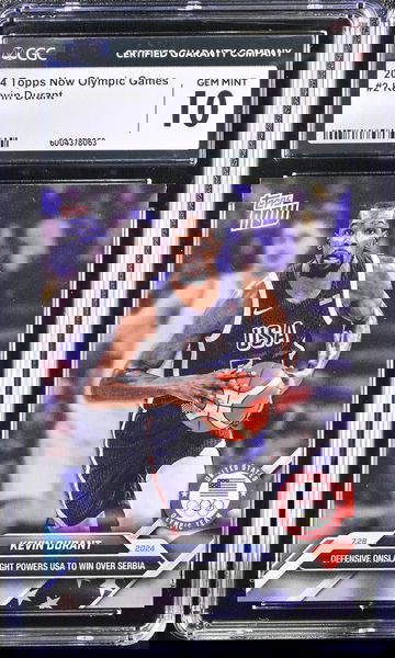 2024 TOPPS NOW OLYMPIC GAMES KEVIN DURANT #2 CGC 10