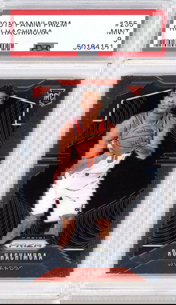 2019 Panini RUI HACHIMURA Prizm Rookie RC PSA 9 MINT #255 Washington Wizards