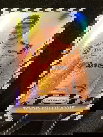 2025 Panini Prizm NASCAR  Todd Gilliland  Throwback  Checkered Flag Prizm /75 