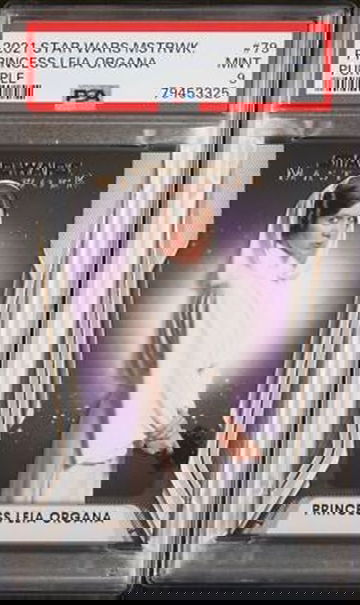 2021 TOPPS STAR WARS MASTERWORK PRINCESS LEIA ORGANA PURPLE #79 PSA 9