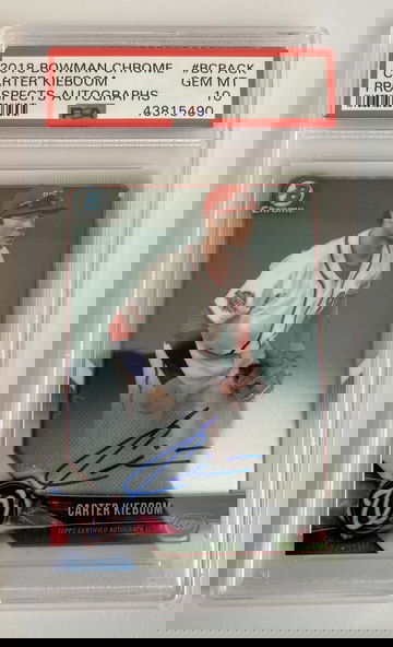 Carter Kieboom 2018 Bowman Chrome Autograph PSA 10