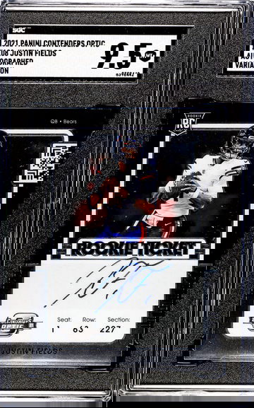 2021 Panini Contenders Optic JUSTIN FIELDS Variation On Card Auto SGC 9.5