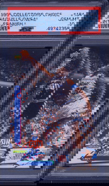 1995 Collector's Choice SHAQUILLE O'NEAL #184 Spanish PSA 10 GEM MINT