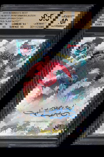 2018 Topps Bowmans Best Juan Soto Best Performers Atomicr Auto RC #-25 BGS 9.5 GEM + Auto 10