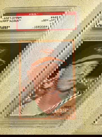 1962 Topps #449 Jerry Adair PSA 8 NM-MT ORIOLES 