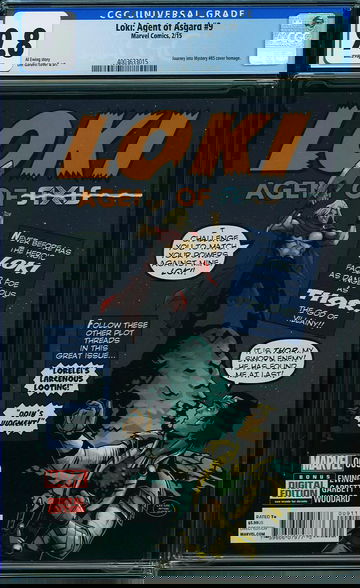 LOKI: AGENT OF ASGARD #9, CGC 9.8 NM/MT -- HIGHEST GRADED