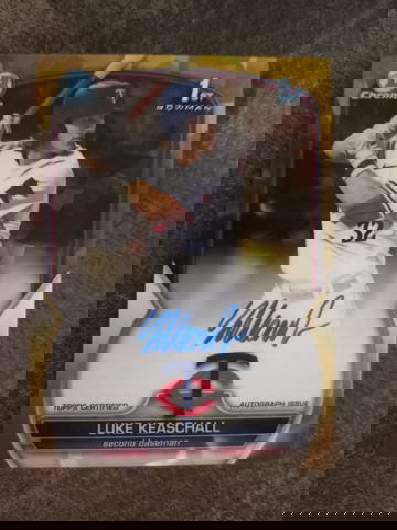 MINT 2023 Luke Keaschall Rookie 1st Bowman Chrome Auto Gold Sapphire /50 Minnesota Twins RC
