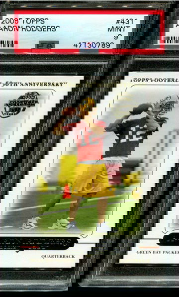 2005 topps Aaron Rodgers #431 Rookie RC PSA 9