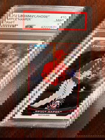 2012 Bowman Chrome Draft Bryce Harper PSA 9