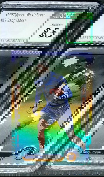 1998 Upper Deck Encore Randy Moss RC #12 Rookie CSG 8.5
