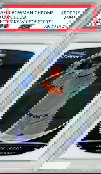 2013 BOWMAN CHROME DRAFT PICKS AND PROSPECTS AARON JUDGE #BDPP19 1ST RC PSA 9