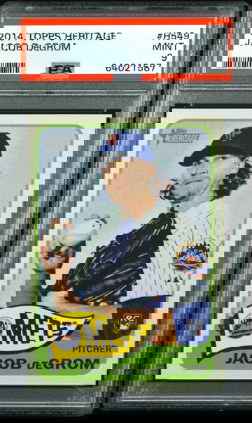 💎🚨 2014 Topps Heritage High Number JACOB DEGROM RC #H549  PSA 9 MINT ⚾️🧨 MVP