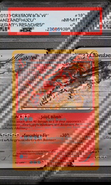 2013 Pokemon Black and White Legendary Treasures Holo Charizard #19 PSA 8