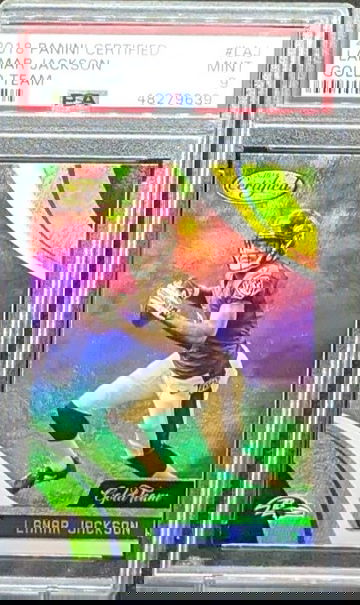 2018 Certified Lamar Jackson Gold Team RC PSA 9