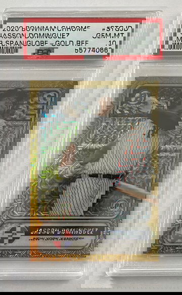 2020 Bowman Chrome Jasson Dominguez Spanning the Globe Gold /50 PSA 10 GEM MINT