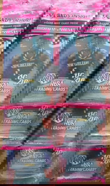 2019-20 Panini Mosaic- 6x Cello Pack lot