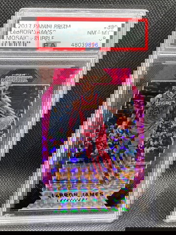 Lebron James PSA 8 purple /99