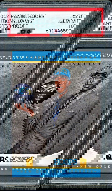 Anthony Davis 2012-13 Panini NBA Hoops RC #275 Artist's Proof PSA 10 GEM MINT Pelicans Lakers POP 5