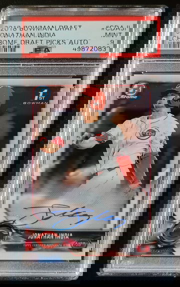 2018 Bowman Draft Chrome Draft AUTO Jonathan India. PSA 9.